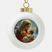 Freizeitakzente Keramik Kugel-Ornament (Vorderseite)