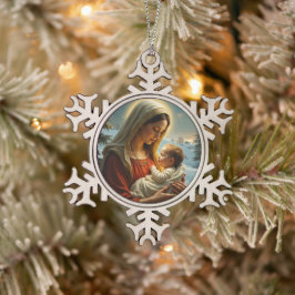 Freizeitakzente Schneeflocken Zinn-Ornament