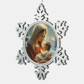 Freizeitakzente Schneeflocken Zinn-Ornament (Rechts)