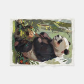 Freizeitbär - Panda Bear Fleecedecke (Vorderseite (Horizontal))