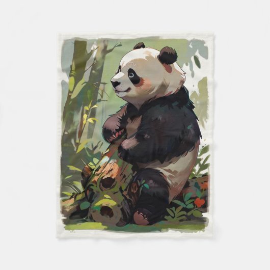 Freizeitbär - Panda Bear Fleecedecke (Vorderseite)