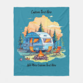 Freizeitfahrzeug-Campinglagerfeuer anpassen Fleecedecke (Vorderseite)