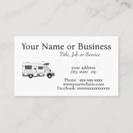 Freizeitfahrzeug Visitenkarte