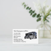 Freizeitfahrzeuge und Wohnmobile Visitenkarte (Stehend Vorderseite)