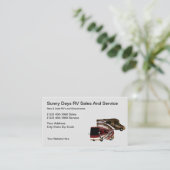 Freizeitfahrzeuge und Wohnwagen Visitenkarte (Stehend Vorderseite)