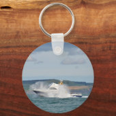 Freizeitfischboot Schlüsselanhänger (Vorderseite)