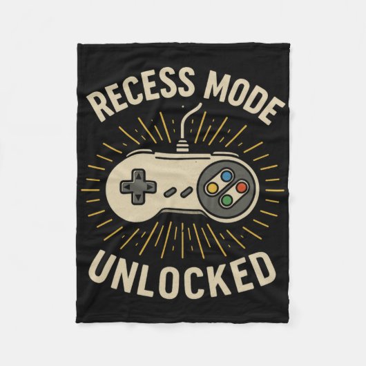 Freizeitmodus freigeschaltet Retro School Gamer Co Fleecedecke (Vorderseite)