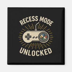 Freizeitmodus freigeschaltet Retro-Schul-Gamer-Con Magnet