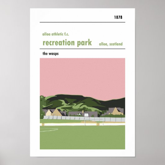 Freizeitpark, Alloa. Haynes Style Manual Print. Poster (Vorne)
