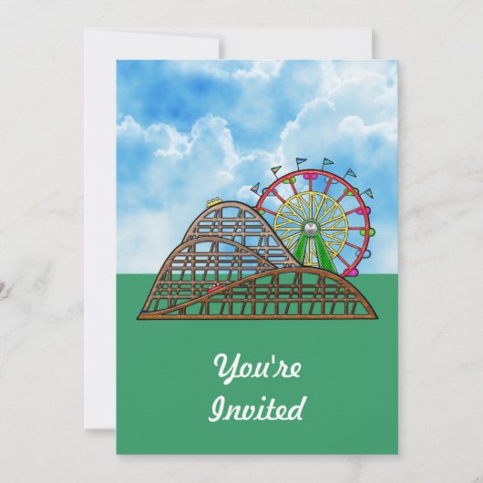 Freizeitpark Einladung (Vorderseite)