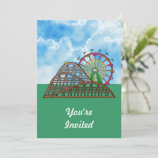 Freizeitpark Einladung (Stehend Vorderseite)