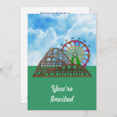 Freizeitpark Einladung (Vorne/Hinten)