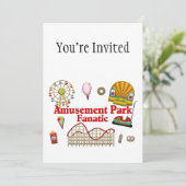 Freizeitpark Fanatic Einladung (Stehend Vorderseite)