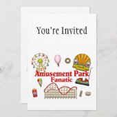 Freizeitpark Fanatic Einladung (Vorne/Hinten)