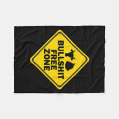 Freizone Schild Humor Lustiger Sarkastischer Spruc Fleecedecke (Vorderseite (Horizontal))