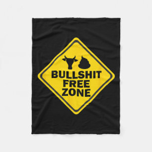 Freizone Schild Humor Lustiger Sarkastischer Spruc Fleecedecke