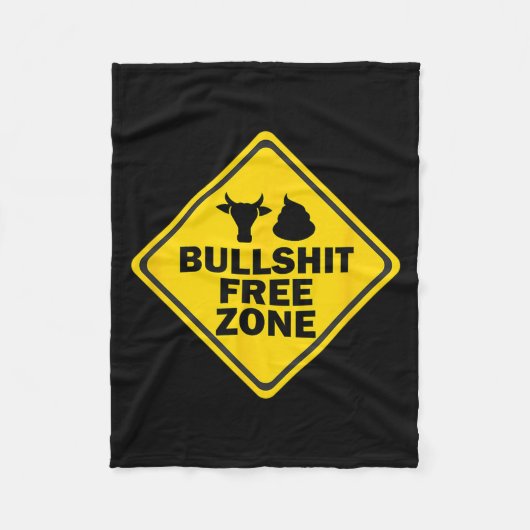 Freizone Schild Humor Lustiger Sarkastischer Spruc Fleecedecke (Vorderseite)