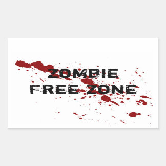 Freizone Zombie Rechteckiger Aufkleber