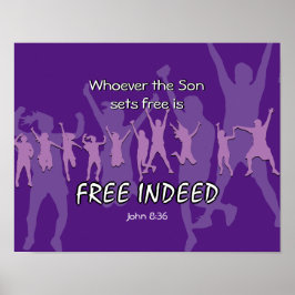 FREIZÜGIGKEIT | John 8:36 LILA Poster