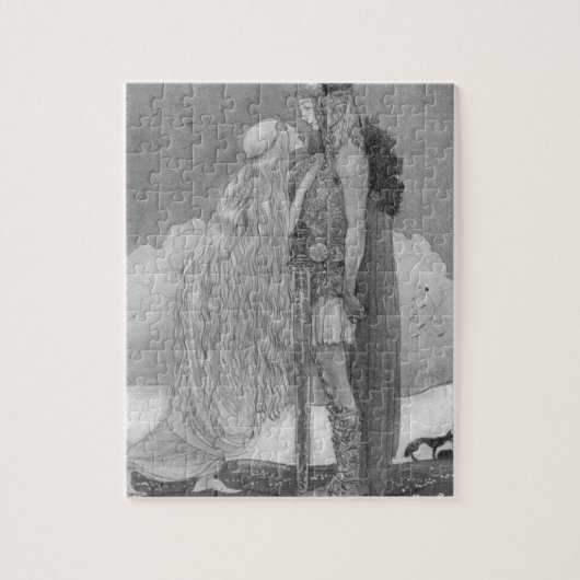 Freja und Svipdag durch John Bauer Puzzle (Vertikal)