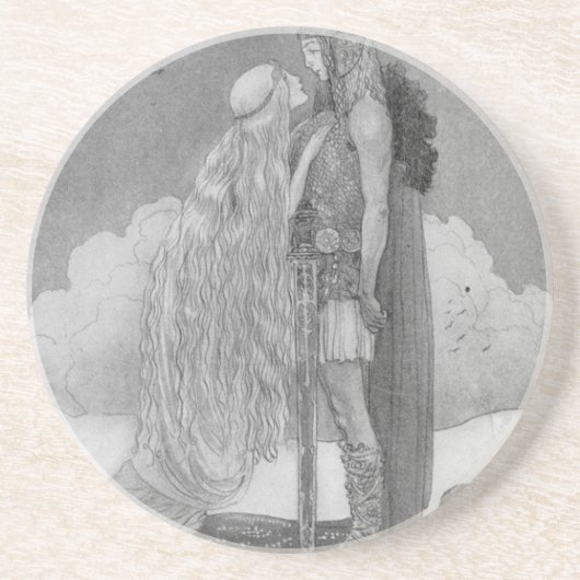 Freja und Svipdag durch John Bauer Sandstein Untersetzer (Vorne)
