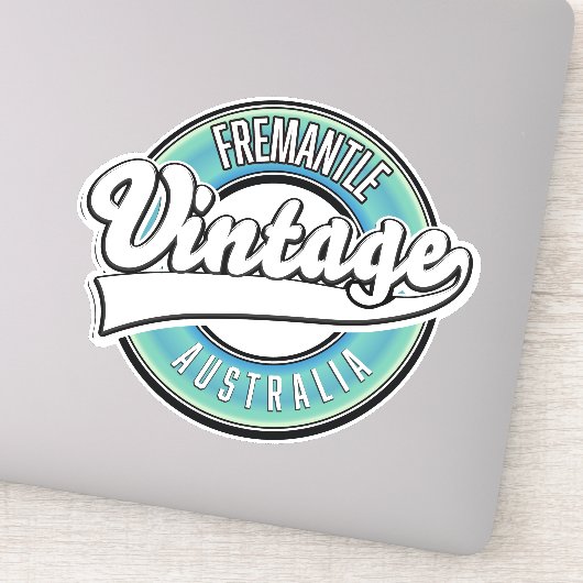 Fremantle australia Vintages Logo. Aufkleber (Detail)