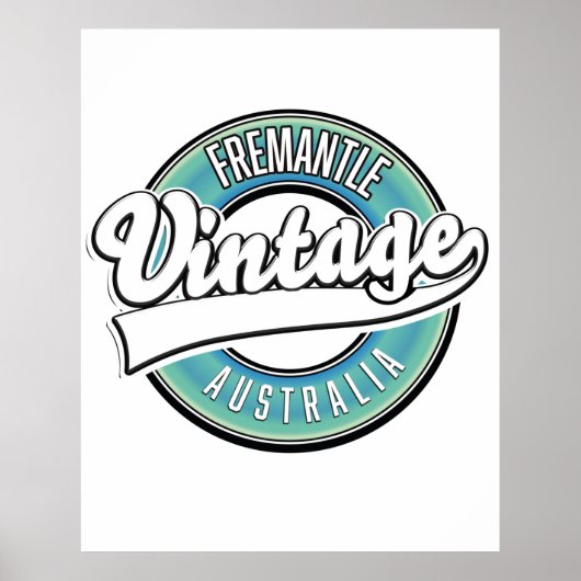 Fremantle australia Vintages Logo. Poster (Vorne)