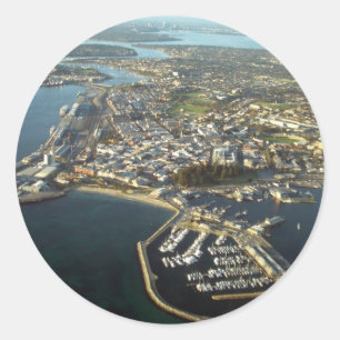 Fremantle Harbor, Western Australien Runder Aufkleber