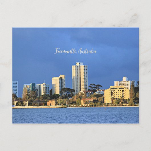 Fremantle, Skyline Australiens Postkarte (Vorderseite)