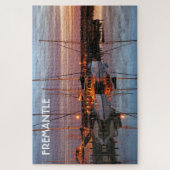 Fremantle: Yachten im Abend, Australien Puzzle (Vertikal)