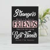 Fremde denken, ich bin still und Freunde denken, d (Stehend Vorderseite)