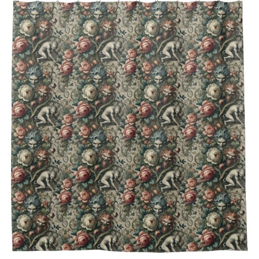 Fremde im Park at Night - Gotisch Viktorianisch Duschvorhang (Vorderseite)