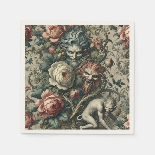 Fremde im Park at Night - Gotisch Viktorianisch Serviette (Vorderseite)