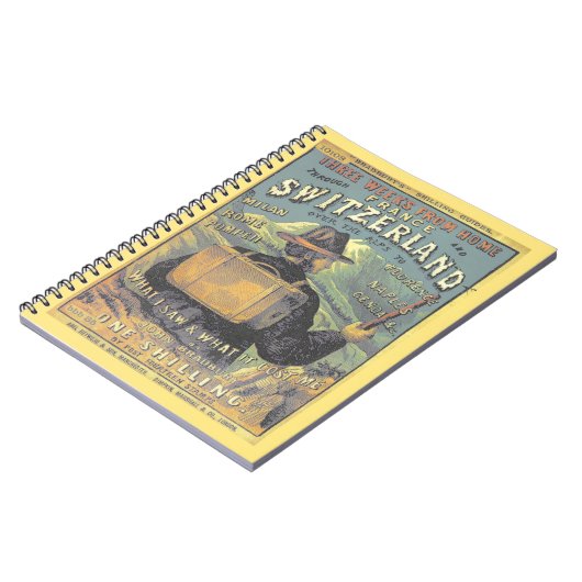 Fremdenführer der Schweiz Vintage Deckkunst Notizblock (Linke Seite)