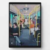 Fremder im Bus Gemälde von Alfred Fox Fotoplatte (Vorderseite)