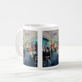 Fremder im Bus Gemälde von Alfred Fox Kaffeetasse (Vorderseite Links)