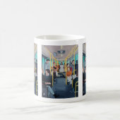 Fremder im Bus Gemälde von Alfred Fox Kaffeetasse (Mittel)