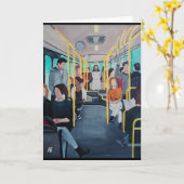 Fremder im Bus Gemälde von Alfred Fox Karte (Gelbe Blume)