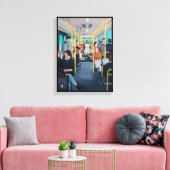 Fremder im Bus Gemälde von Alfred Fox Leinwanddruck (Insitu (Wohnzimmer))