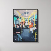 Fremder im Bus Gemälde von Alfred Fox Leinwanddruck (Vorderseite)