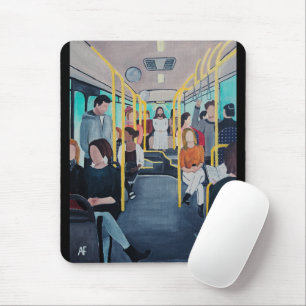 Fremder im Bus Gemälde von Alfred Fox Mousepad