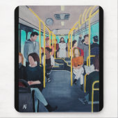 Fremder im Bus Gemälde von Alfred Fox Mousepad (Vorne)
