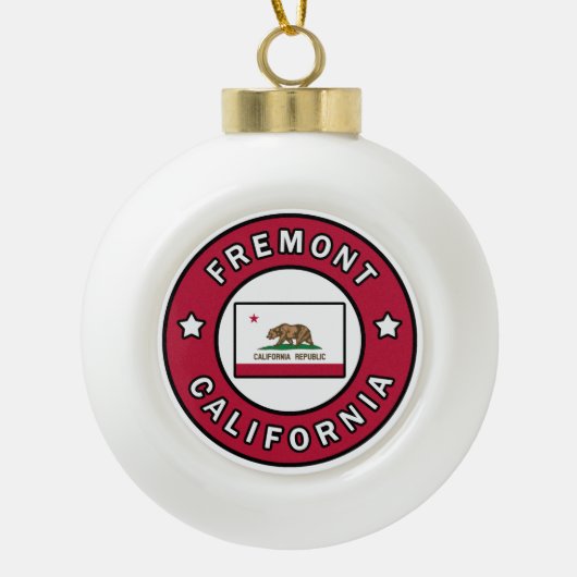 Fremont California Keramik Kugel-Ornament (Vorderseite)