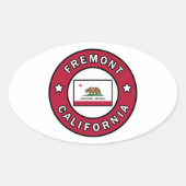 Fremont California Ovaler Aufkleber (Vorderseite)