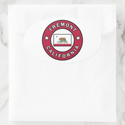Fremont California Ovaler Aufkleber (Tasche)