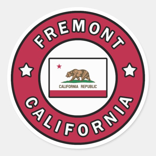 Fremont California Runder Aufkleber (Vorderseite)