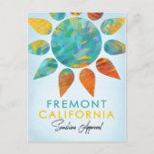 Fremont California Sunshine Travel Postkarte (Vorderseite)