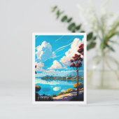 Fremont California Vintage Illustration Postkarte (Stehend Vorderseite)