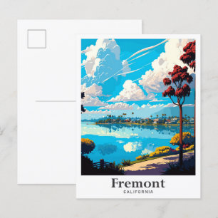 Fremont California Vintage Travel Portrait Postkarte