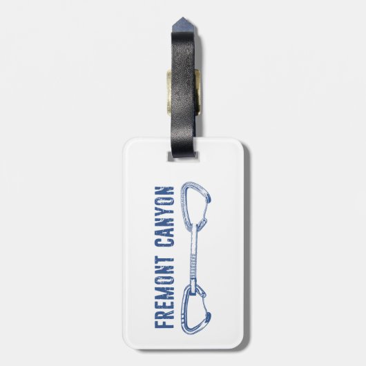 Fremont Canyon Wyoming Rock Climbing Quickziehung Gepäckanhänger (Rückseite vertikal)